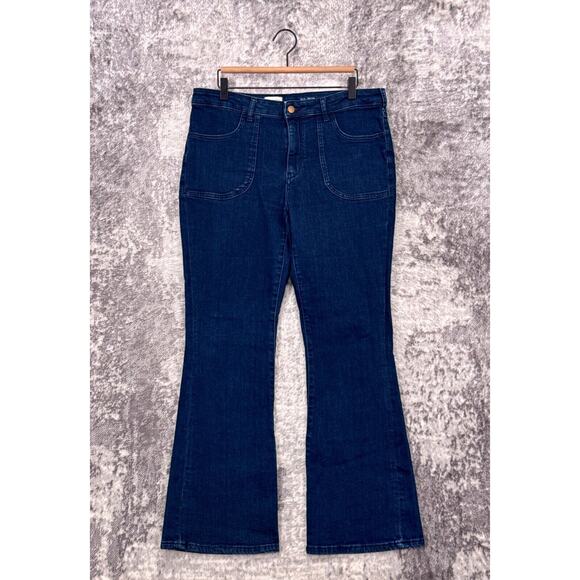 Anthropologie Denim - Anthropologie Jeans 32 Womens Pilcro High Rise Flare Leg Dark Wash Denim